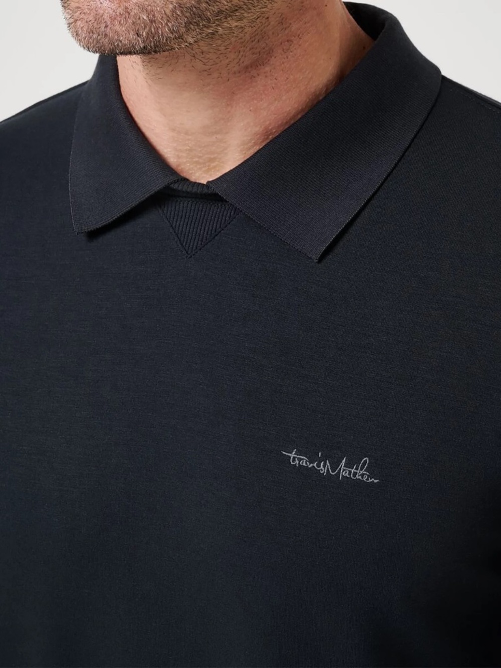 TravisMathew Men's Amenities Collar Golf Crewneck Size M / L / XL Black NWT